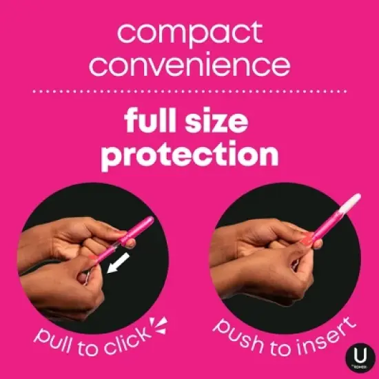 U by Kotex Click Compact Unscented Tampons - Super image {3}