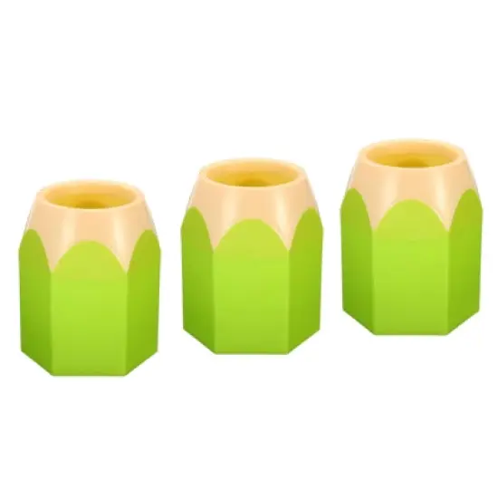 Unique Bargains Desk Cute Pencil Shape Pen Pencil Holders 3 Pcs image {6}