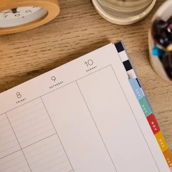 Happy Brands Organized July 2025 - June 2026 Weekly/Monthly Planner 9.37"x11.12" Multicolor Cool Brights image {21}