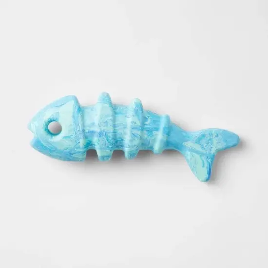 Fishbone Rubber Chew Dog Toy - Blue - Boots & Barkley&trade; image {4}