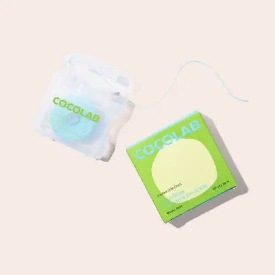 Cocolab Cocofloss Refillable Woven Expanding Dental Floss - Young Coconut - 33yd image {1}
