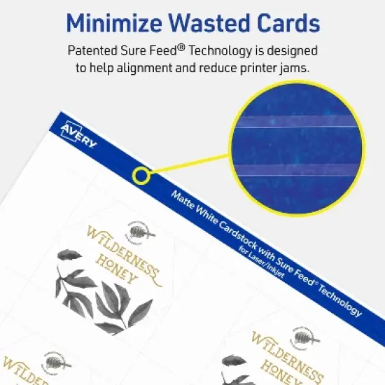 Avery Hexagon Business Cards, 2-1/2" x 2-9/10", Matte White, 300 Total image {6}