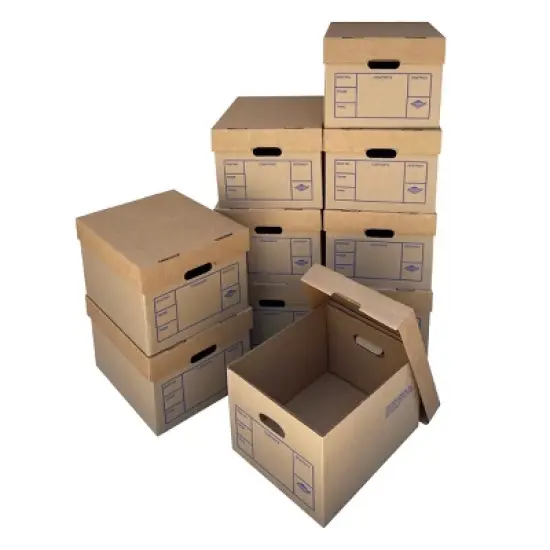 UBMOVE File Storage Boxes 15" x 12" x 10" inches, 10 Pack image {4}