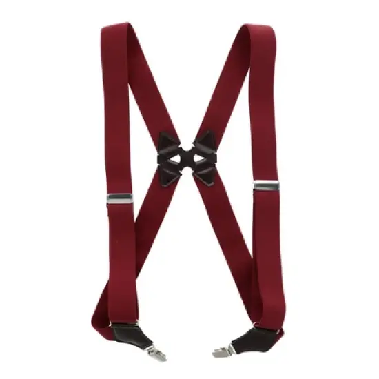 Aisenin Men's Elastic Solid Color Dress Ubee Side Clip Suspenders image {6}