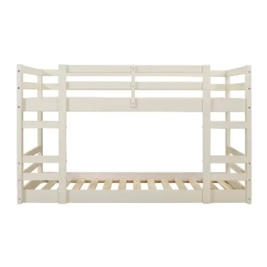Twin Over Twin Indy Solid Wood Low Bunk Bed - Saracina Home image {2}