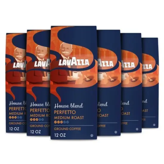 Lavazza House Blend Perfetto Ground Coffee, Medium Roast, 100% Arabica, 12 oz Bag (Pack of 6) image {8}