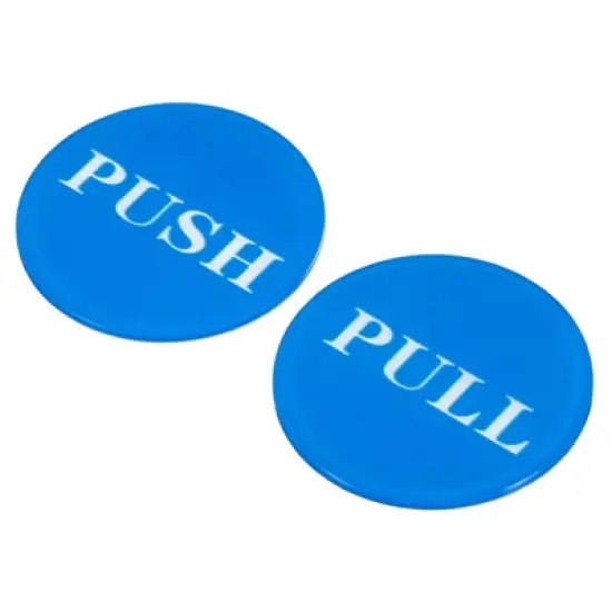 Unique Bargains Acrylic Self-Adhesive Decor Store Business Push Pull Door Sign 2 Pcs image {5}