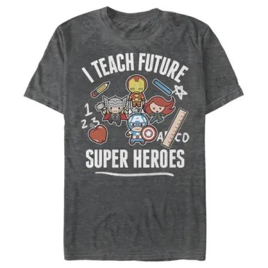 Men's Marvel Avengers Classic I Teach Super Heroes T-Shirt image {5}