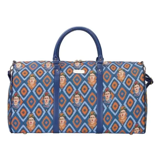 Signare USA Frida Kahlo Icon Blue Big Holdall/Duffel Bag image {6}