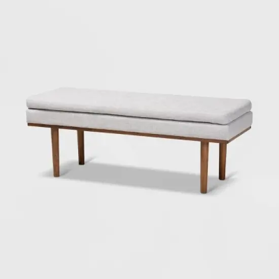 Arne Walnut Finished Bench - Baxton Studio image {9}
