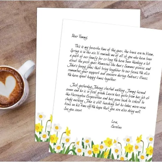 Great Papers Daffodil Meadow Delight Everyday Letterhead Multicolored 50 Sheets/Pack (2025005) image {2}