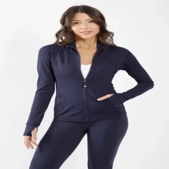 90 Degree By Reflex Womens Lightweight, Full Zip Running Track Jacket image {4}