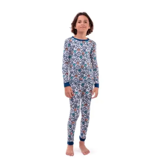 Sleep On It Boys All Sports Super Soft Snug Fit 2-Piece Pajama Sleep Set image {3}