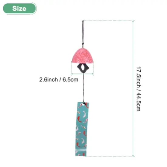 Unique Bargains Metal Vintage Outdoor Wind Chime 2.6" x 17.5" Bronze Tone 1 Pack image {2}