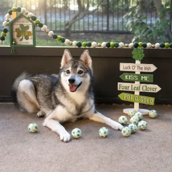St, Patrick's Day Shamrock Dog Tennis Balls (Mini) image {5}