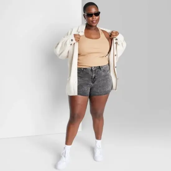 Women's Super-High Rise Rolled Cuff Jean Shorts - Wild Fable&trade; image {3}