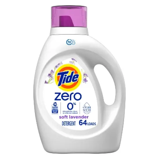 Tide Zero Soft Liquid Laundry Detergent - Lavender Scent image {9}