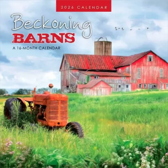 Hopper Studio Beckoning Barns 2026 12"x24" Hanging Square Wall Calendar Plastic-Free image {9}