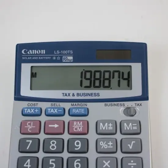 Canon&reg; LS100TS 10-Digit Calculator in Silver image {6}