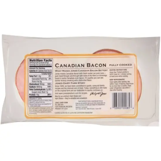 Jones Canadian Bacon - 6oz image {1}