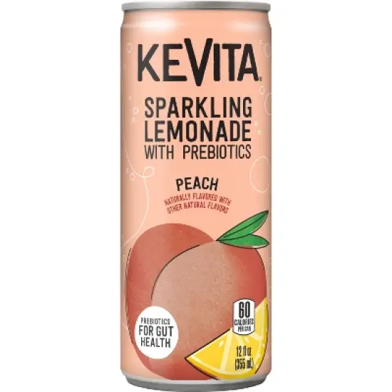 KeVita Peach Sparkling Prebiotic Lemonade - 12 fl oz image {5}