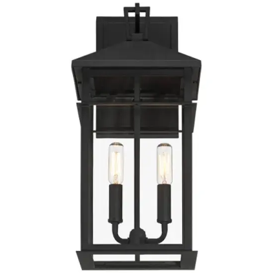John Timberland Bernal 17 1/2" High Sand Black 2-Light Outdoor Wall Light image {7}