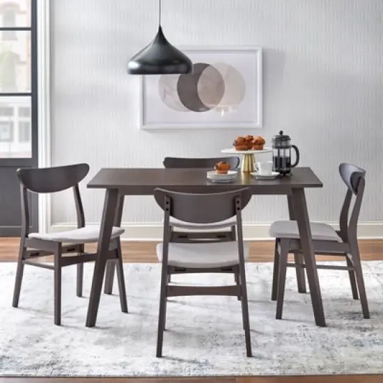 5pc Parlin Dining Set Walnut - Buylateral image {1}