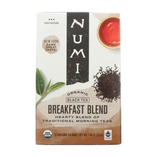 Numi Black Breakfast Blend Tea - Case of 6/18 Bags image {1}