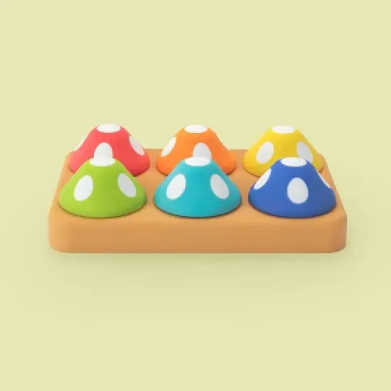 Sassy Toys Moody Matching Mushrooms Stacking Toy image {2}