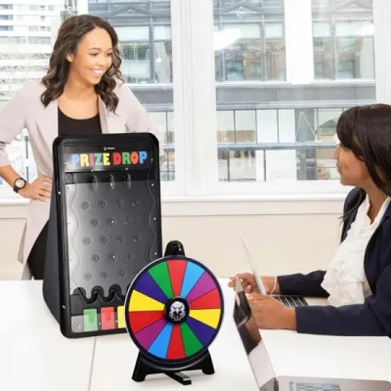 WinSpin Mini Tabletop Prize Drop Board & 12" Prize Wheel Kit Fortune Game Eagle image {5}