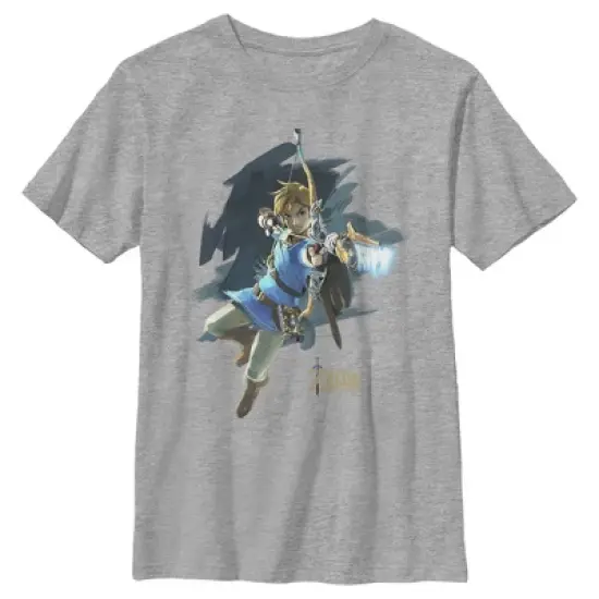 Boy's Nintendo Zelda Link Bow and Arrow Jump T-Shirt image {3}