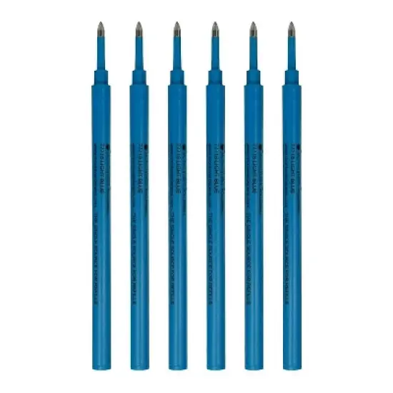 Monteverde Rollerball Pen Refill Fine Point Blue Ink 6 Pack (G223BU) image {1}