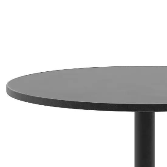 Emma and Oliver 31.5'' Round Aluminum Indoor-Outdoor Table with Base image {7}