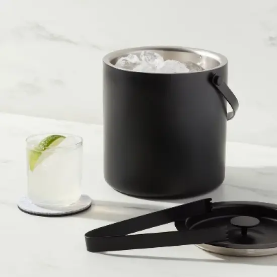 94oz Metal Ice Bucket Black - Threshold&trade; image {1}