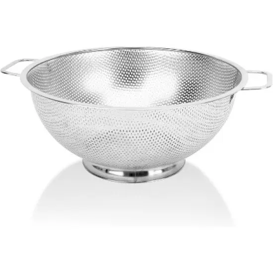 Colander for Kitchen, 3QT, Stainless Steel Colander Strainer with Handle for Fruits Vegetables Cooking Food, Dishwasher Safe image {7}