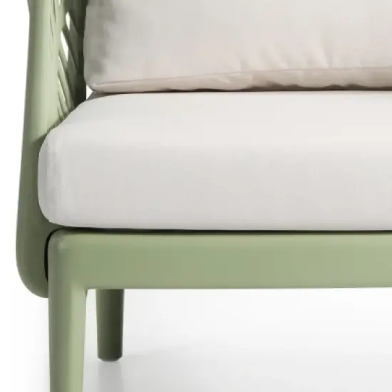 WestinTrends Playa Modern 5-Piece Polypropylene Resin Modular L Shaped Corner Patio Furniture Sectional, Green image {11}