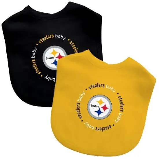BabyFanatic Officially Licensed Unisex Baby Bibs 2 Pack - NFL Pittsburgh Steelers image {1}