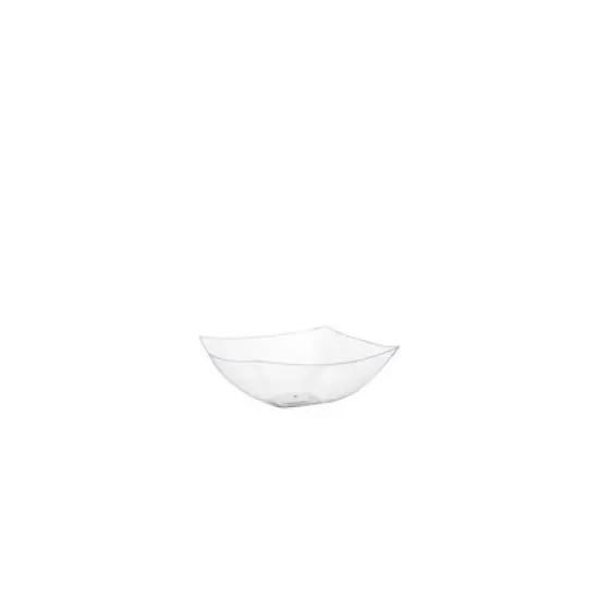 Crown Display Clear Disposable Serving Bowl Squared Convex Bowl - Clear Plastic Bowl for Serving image {10}