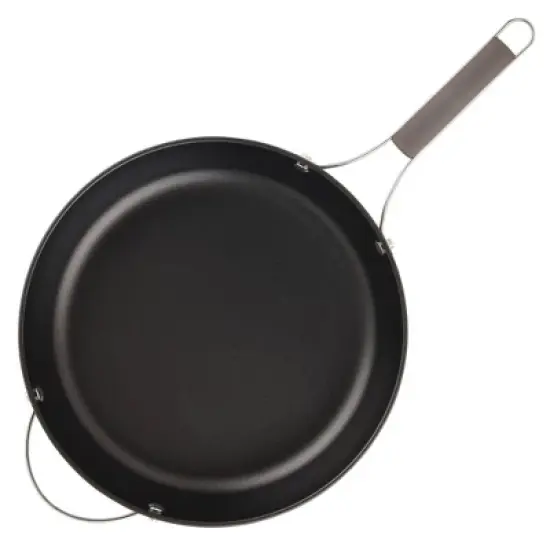 Ayesha Curry Professional 12.25" Covered Deep Frying Pan with Helper Handle Charcoal image {7}