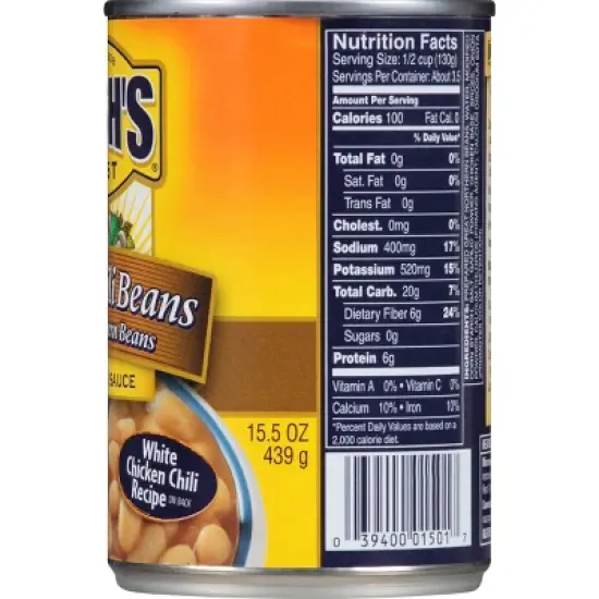 Bush's Great Northern Beans in Mild White Chili Sauce - 15.5oz image {7}
