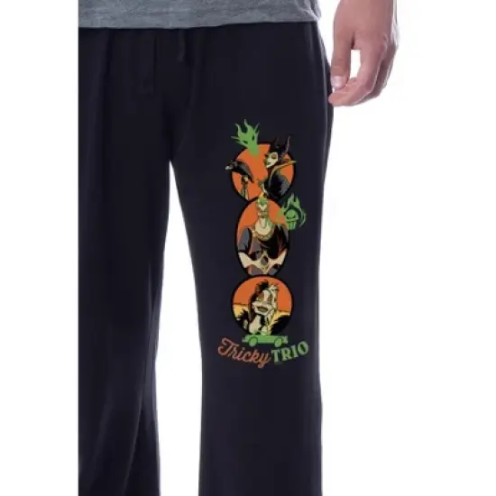 Disney Villains Mens' Tricky Trio Group Shot Characters Sleep Pajama Set Multicolored image {2}