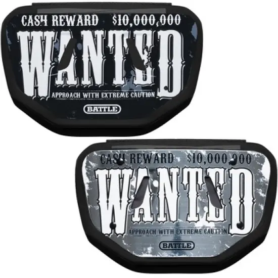 Battle Sports " Wanted " Chrome Football Back Plate image {2}