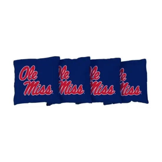 NCAA Ole Miss Rebels Corn-Filled Cornhole Bags Royal Blue - 4pk image {1}