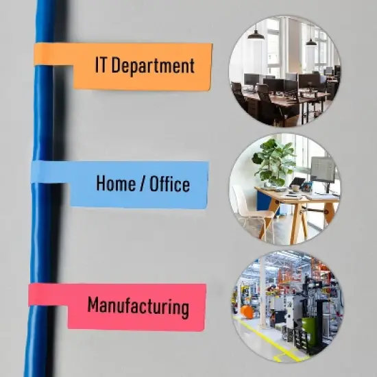 Avery Cable Labels, P-Style, 1.02" x 3.3", 8 Colors, 240ct (61541) image {7}
