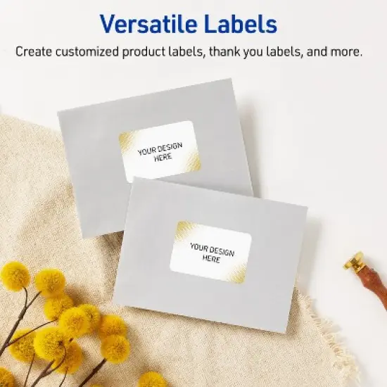 Avery Rectangle Labels, Gold Blush Pattern, 2" x 3" image {5}