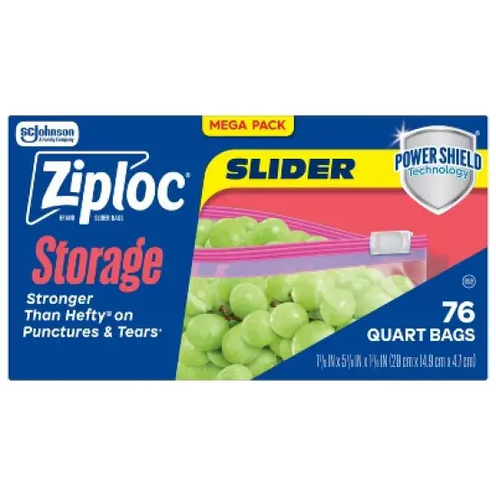 Ziploc Slider Storage Quart Bags image {12}
