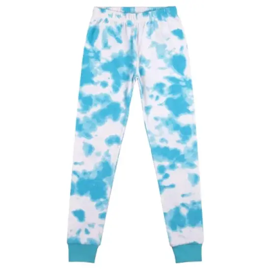 Cozy Club Youth Girls Blue & White Wash Short Sleeve Shirt & Sleep Pants Set image {3}