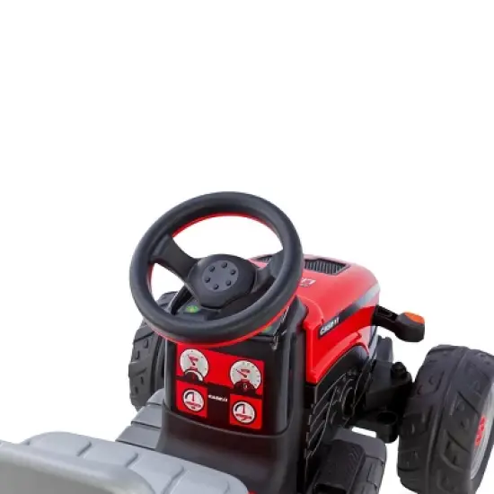 Peg Perego 6V Case Lil Tractor with Trailer Powered Ride-On - Red image {1}
