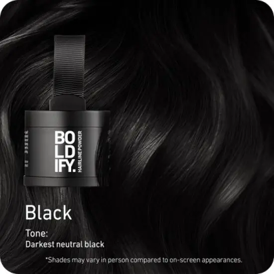 BOLDIFY Root Touch Up Powder with Brush, Covers Thinning Hair & Grays, Water-Resistant image {1}