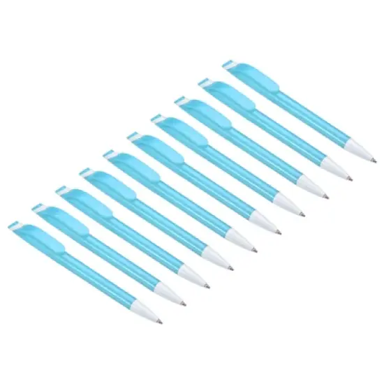 Unique Bargains Plastic Medium Point Smooth Writing Black Ink Rotary Ballpoint Pens 14 Pcs image {7}